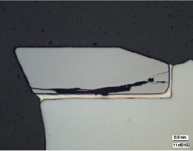 umicore brazeTec brasure sandwich sur dent de scie défaut